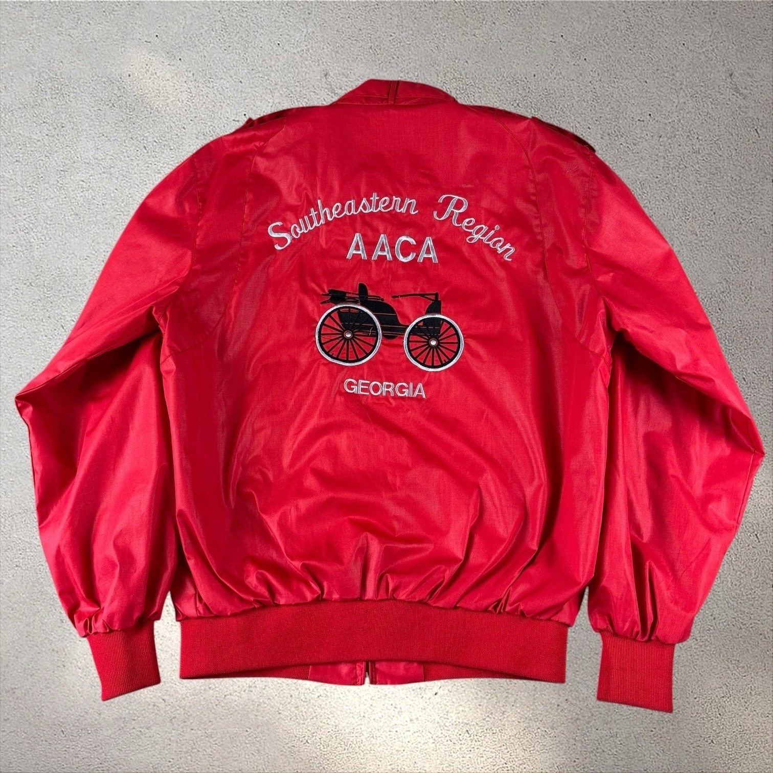 Vintage Antique Automobile Club Jacket Medium Aaca Car Club Usa 80s Embroidered